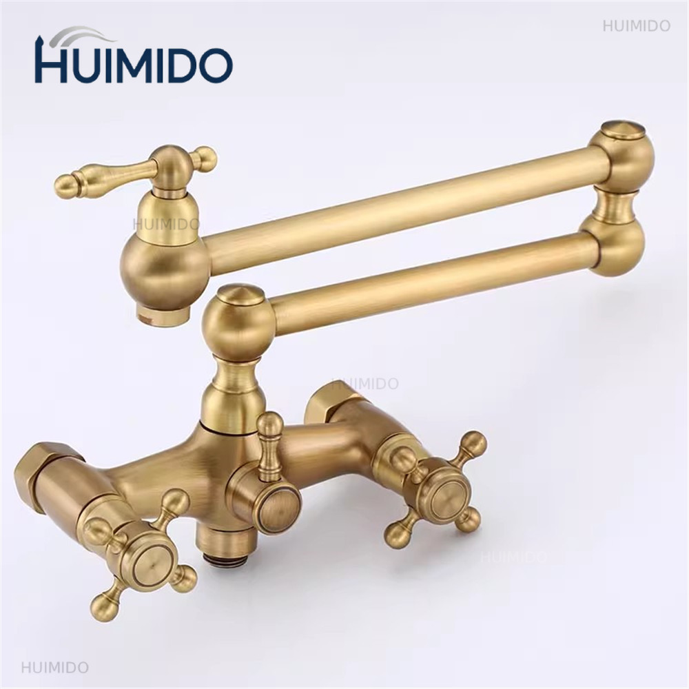 Pot Filler Faucet Wall Mount Folding - Foldable Kitchen Faucet Antique Bronze Pot