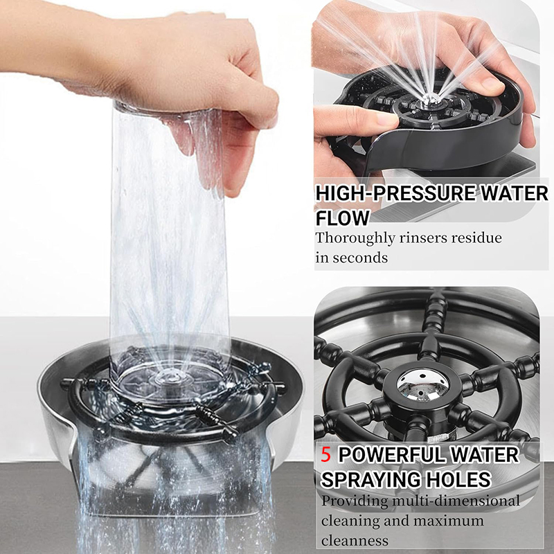 Glass Rinser For Kitchen Sink Metal - Faucet Glass Rinser High Pressure Nozzles