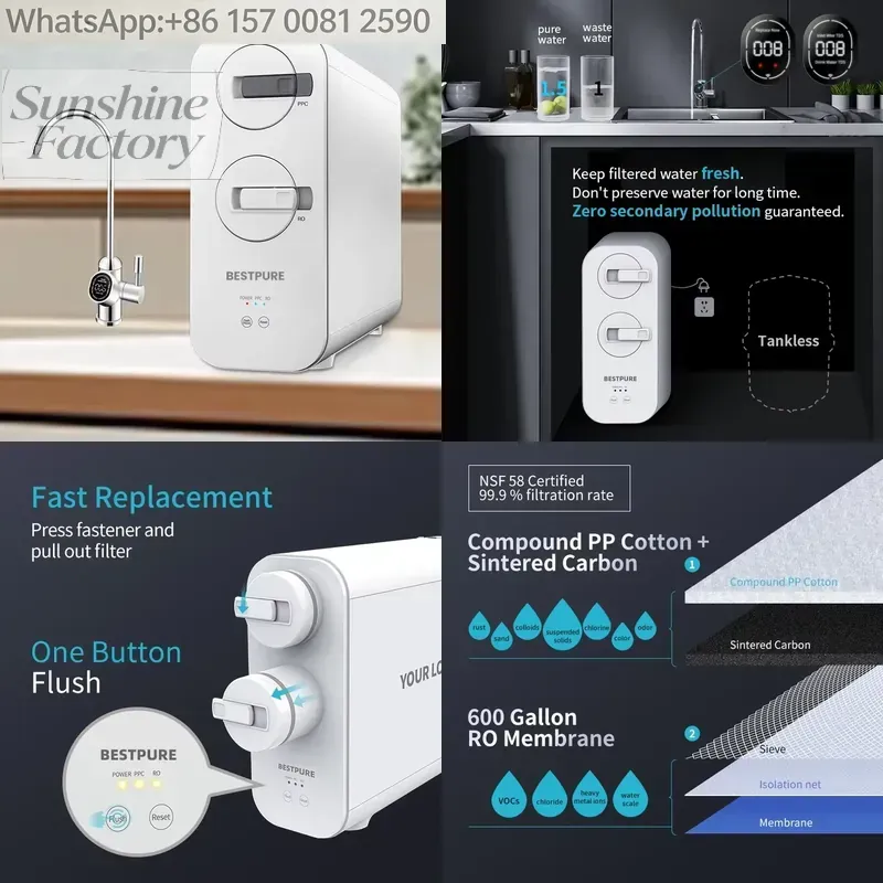 Water Purifier Ro Reverse Osmosis 600Gpd - 600 GPD Water Filtration System TDS