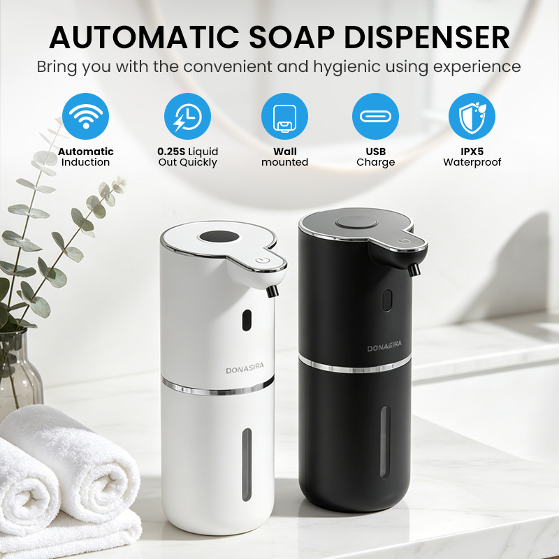 Automatic Soap Dispenser Kitchen Sink - 380ML Touchless HD Display 6-Levels Adjustable