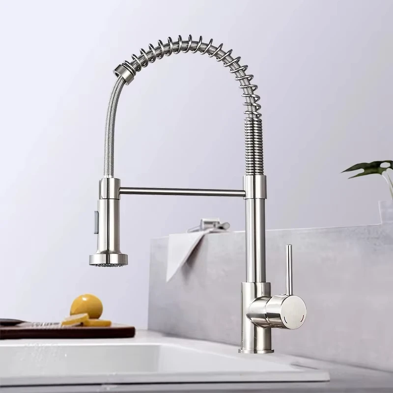 Brushed Nickel Spring Pull Dow - Pull Down Spray Kitchen Faucet Brushed Nickel review and price