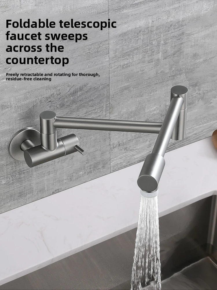 Wall Mounted Kitchen Faucet Fo - Pot Filler Faucet Wall Mount Folding review and price