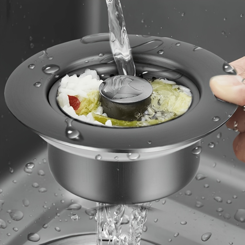 3 In 1 Stainless Steel Sink Dr - Kitchen Sink Drain Strainer Basket review and price