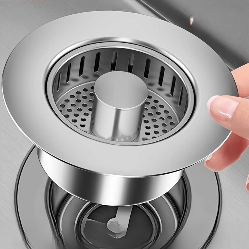 3 In 1 Stainless Steel Sink Dr - Kitchen Sink Drain Strainer Basket review and price