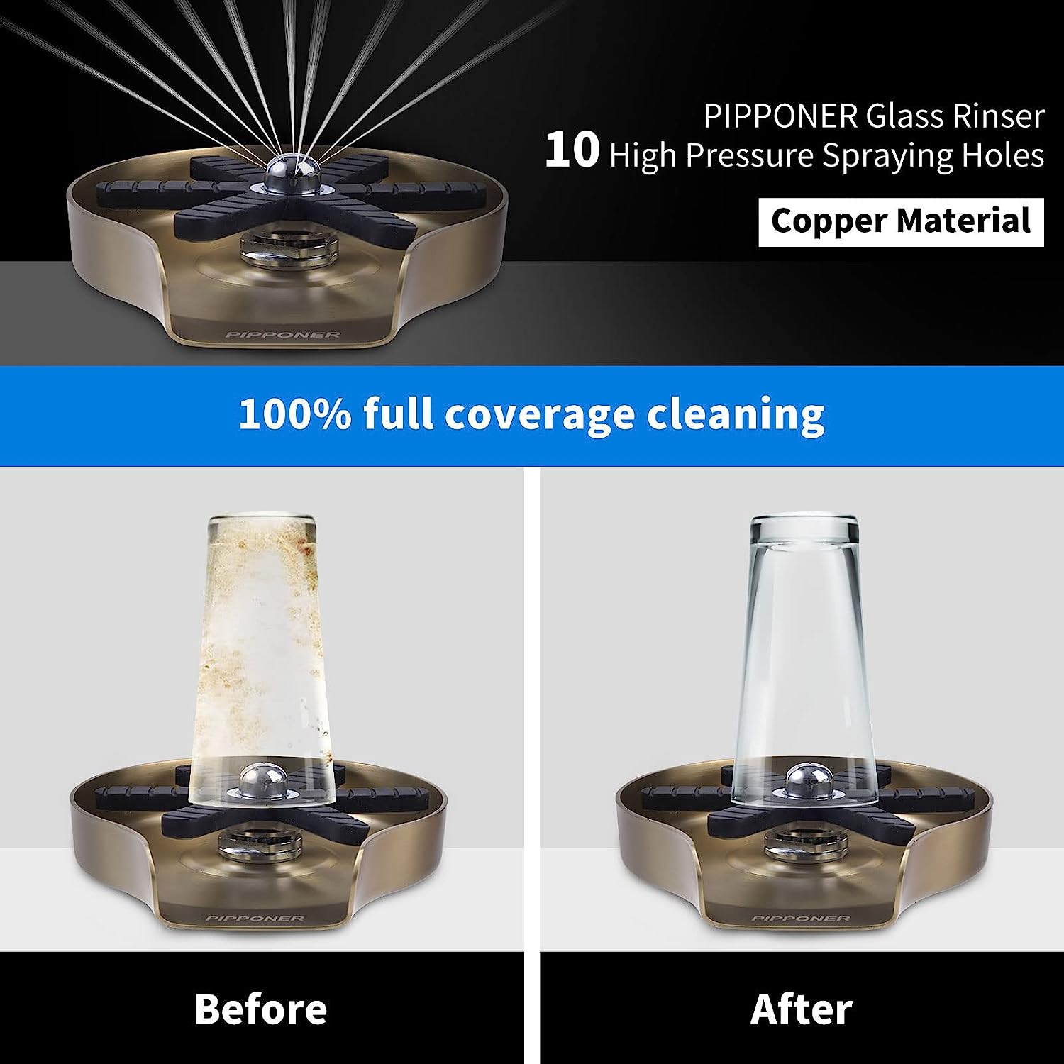 Brushed Gold Cup Washer Stainl - Glass Rinser For Kitchen Sink Metal review and price