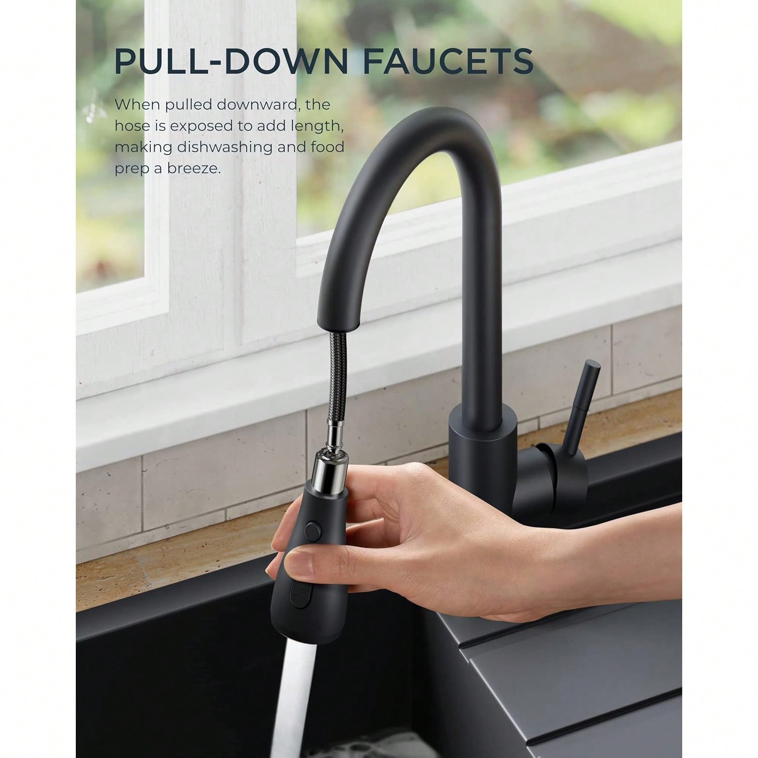 Kitchen Faucet With Pull-Down  - Pull Down Spray Kitchen Faucet Brushed Nickel review and price