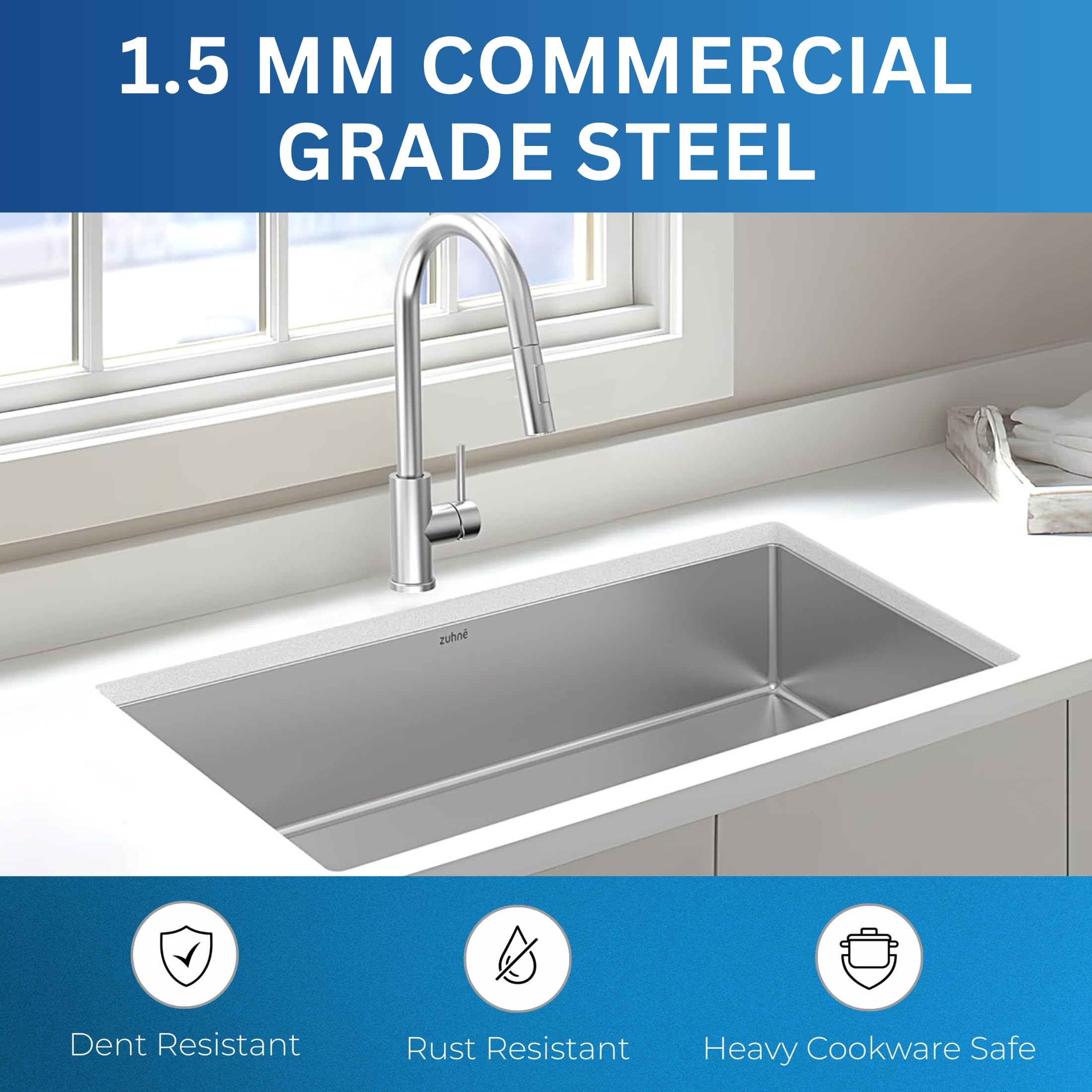 Zuhnë Modena V2 30 ADA Undermo - Stainless Steel Undermount Kitchen Sink 30 review and price