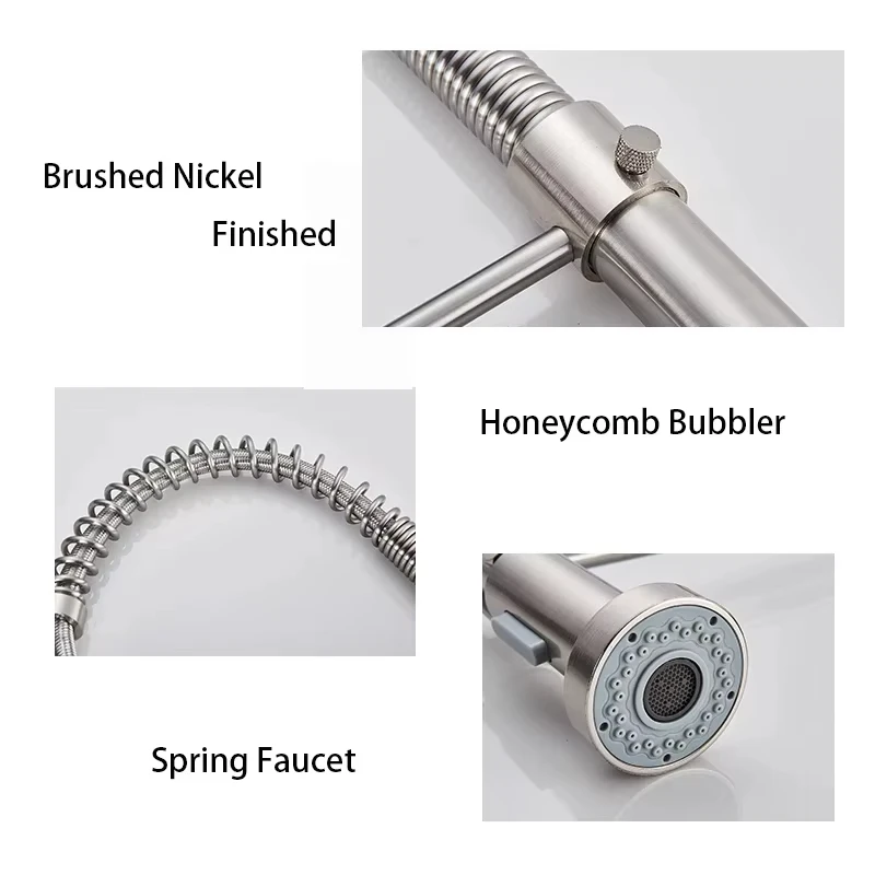 Brushed Nickel Spring Pull Dow - Pull Down Spray Kitchen Faucet Brushed Nickel review and price