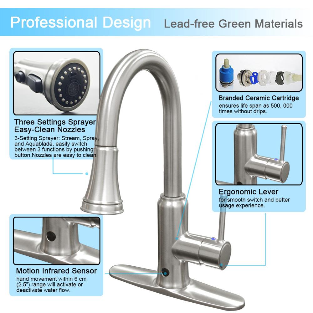 Motion Infrared Sensor Faucet  - Touchless Kitchen Faucet Motion Sensor review and price