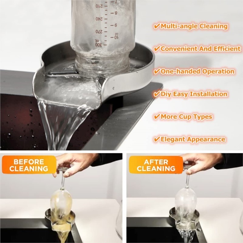 Stainless Steel Glass Rinser f - Glass Rinser For Kitchen Sink Metal review and price