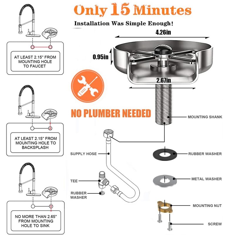 Stainless Steel Glass Rinser f - Glass Rinser For Kitchen Sink Metal review and price