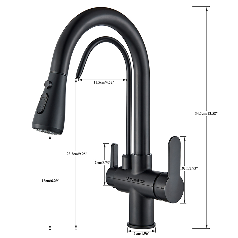 Brushed Nickel Filtered Crane  - Pull Down Spray Kitchen Faucet Brushed Nickel review and price