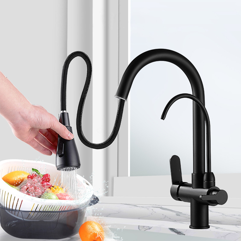 Brushed Nickel Filtered Crane  - Pull Down Spray Kitchen Faucet Brushed Nickel review and price