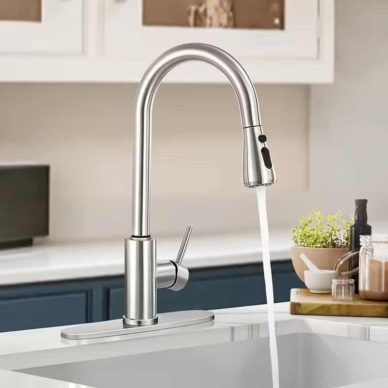1pc Kitchen Faucet with Pull-D - Pull Down Spray Kitchen Faucet Brushed Nickel review and price