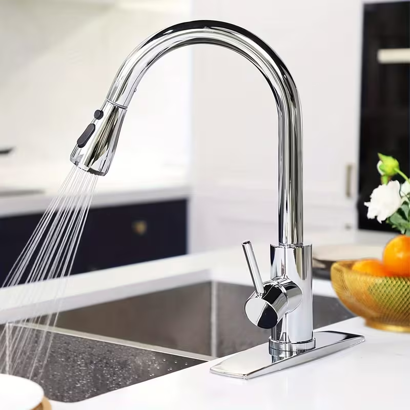 1pc Kitchen Faucet with Pull-D - Pull Down Spray Kitchen Faucet Brushed Nickel review and price