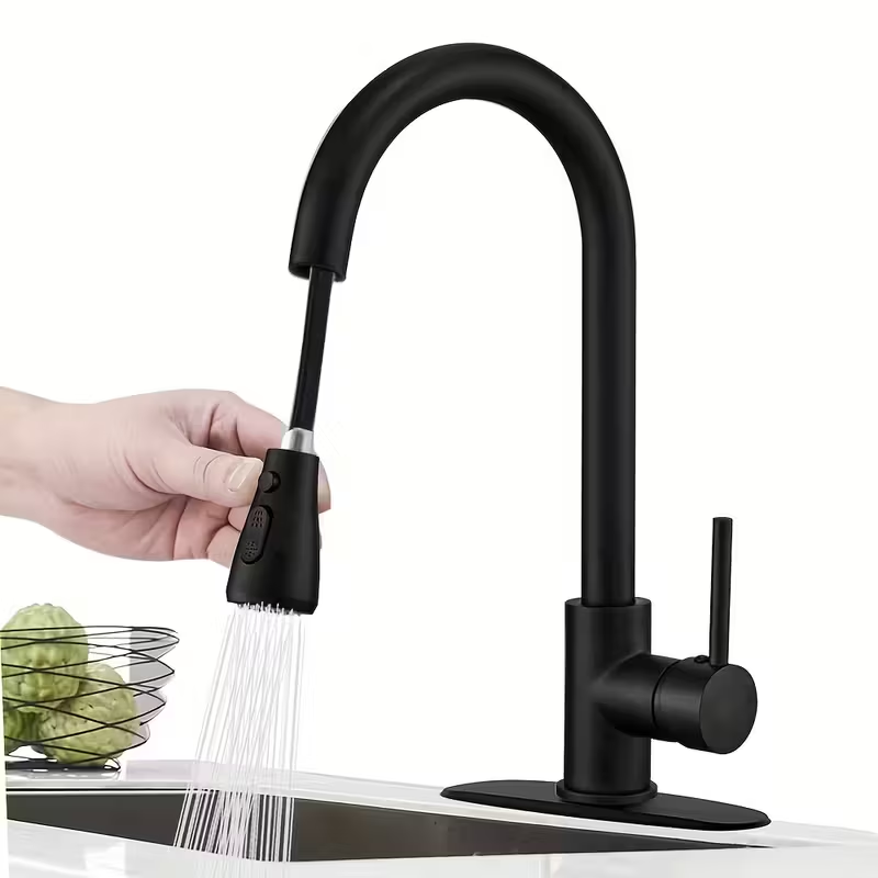 1pc Kitchen Faucet with Pull-D - Pull Down Spray Kitchen Faucet Brushed Nickel review and price
