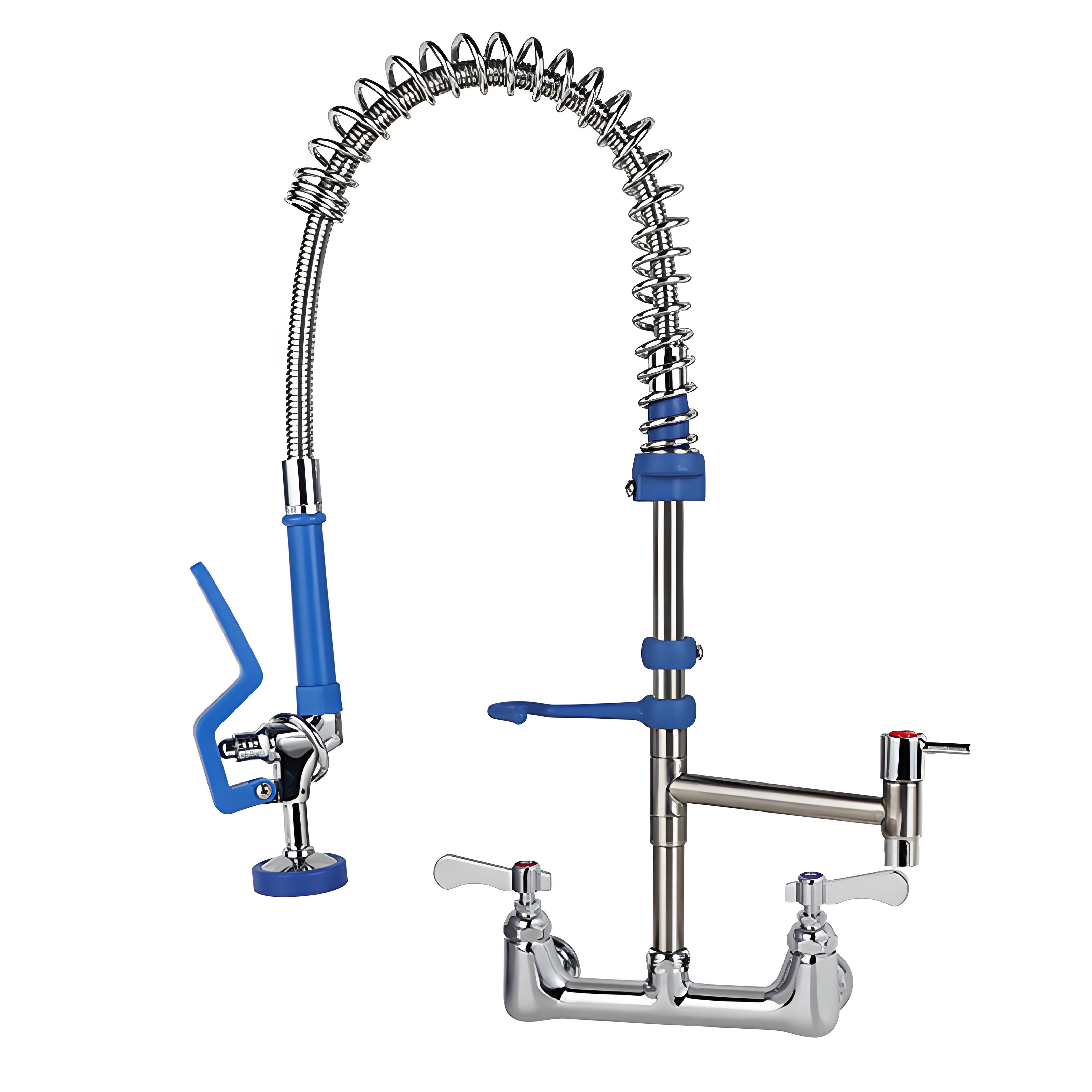 304SS Integrated Pipe + Brass  - Commercial Pre Rinse Kitchen Faucet Wall review and price