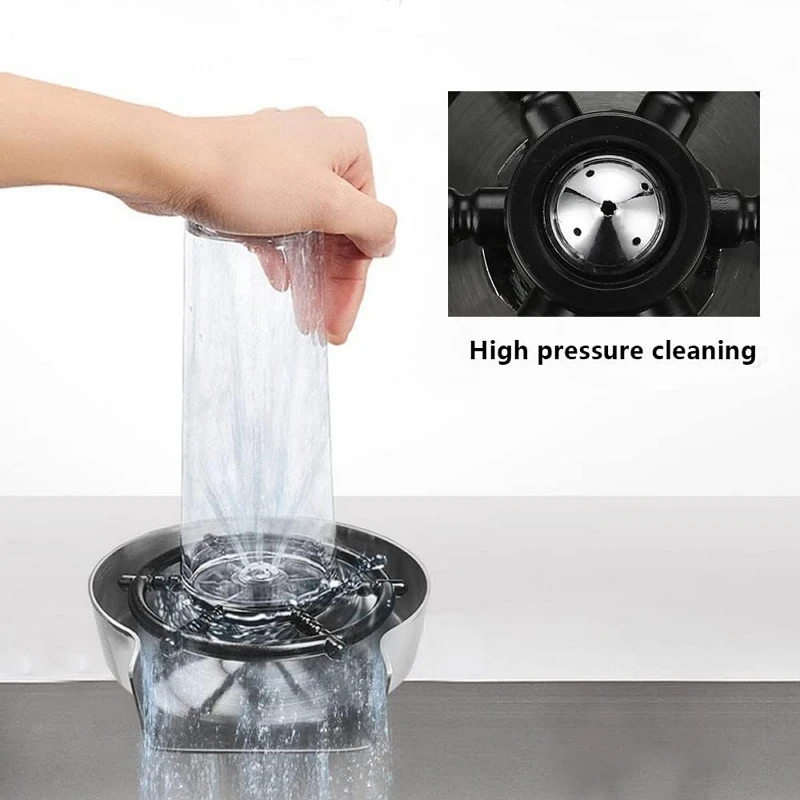 Automatic Glass Cup Washer Hig - Glass Rinser For Kitchen Sink Metal review and price