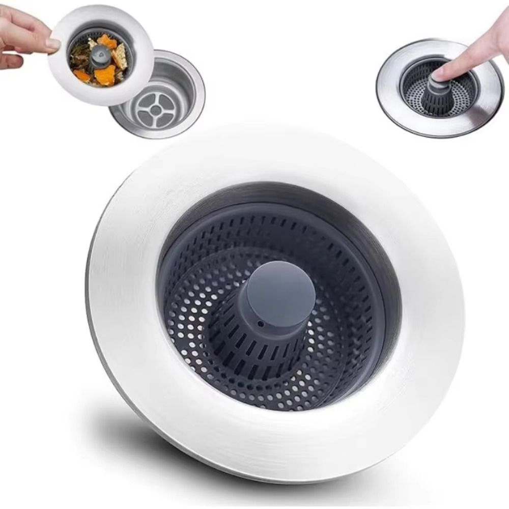 Easy To Clean 3 in 1 Filter Si - Kitchen Sink Drain Strainer Basket review and price