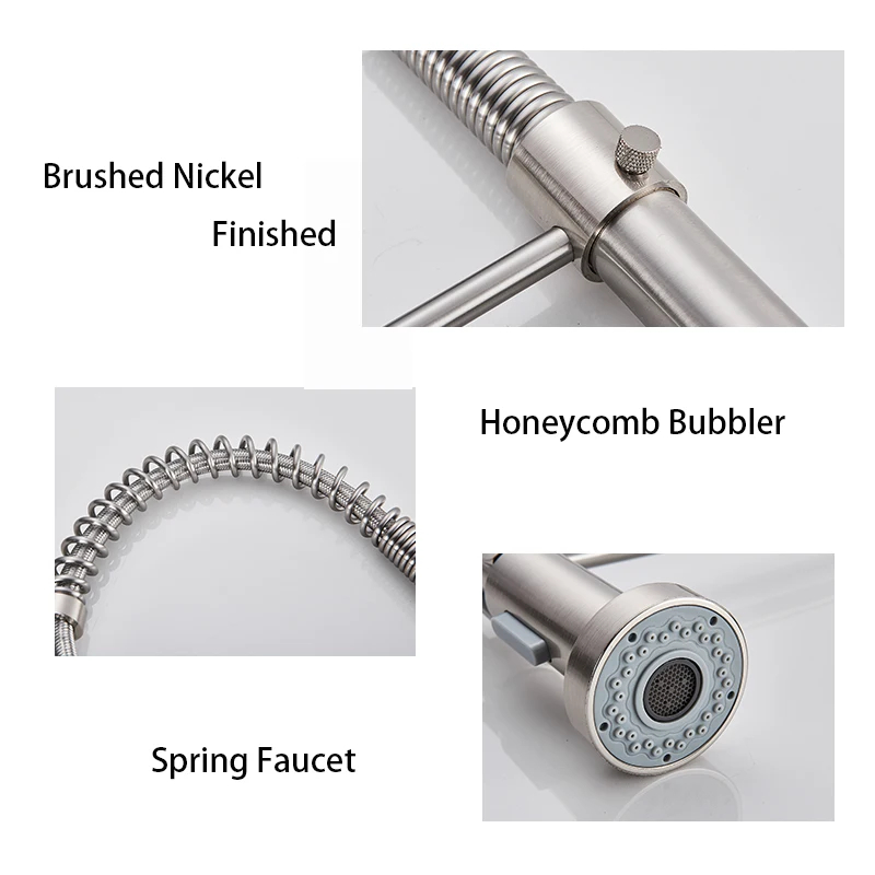 Brushed Nickel Spring Pull Dow - Pull Down Spray Kitchen Faucet Brushed Nickel review and price