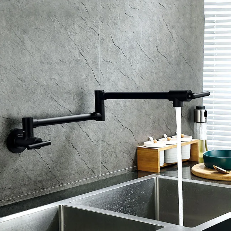 Black Wall Mounted Pot Filler  - Pot Filler Faucet Wall Mount Folding review and price