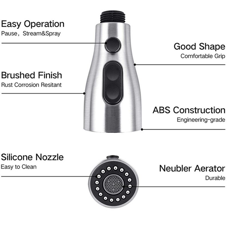 ABVJ-3X Kitchen Sink Pull Down - Pull Down Spray Kitchen Faucet Brushed Nickel review and price