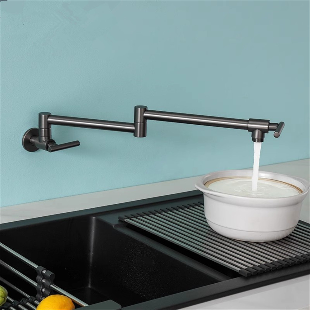 Tuqiu Rose Gold Pot Filler Tap - Pot Filler Faucet Wall Mount Folding review and price