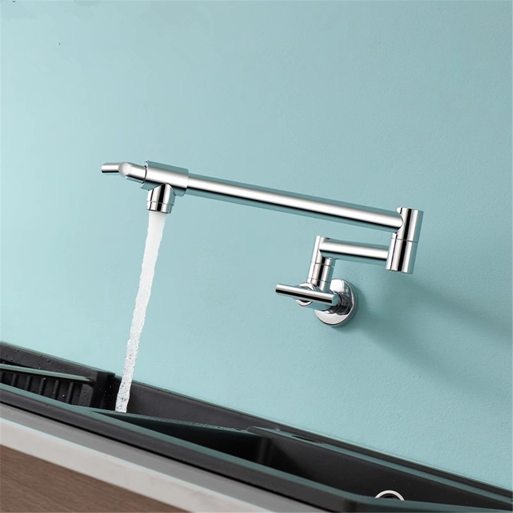Tuqiu Rose Gold Pot Filler Tap - Pot Filler Faucet Wall Mount Folding review and price