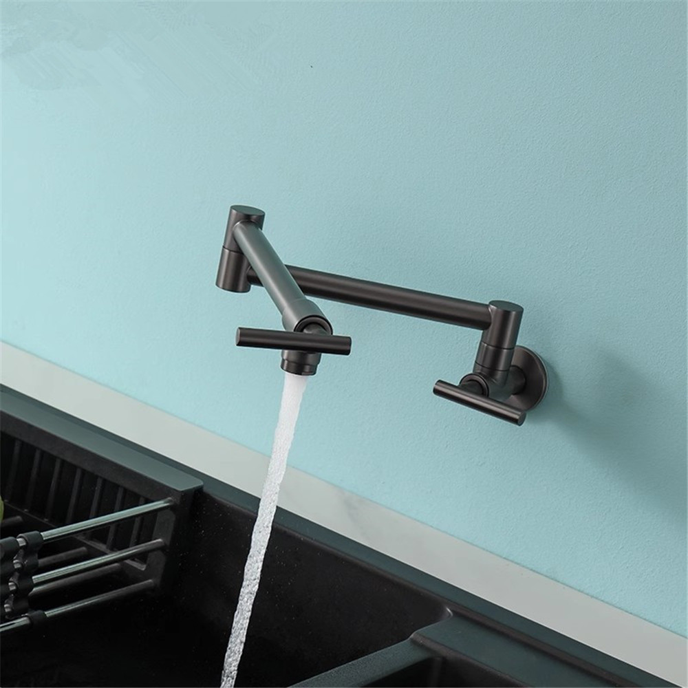 Tuqiu Rose Gold Pot Filler Tap - Pot Filler Faucet Wall Mount Folding review and price