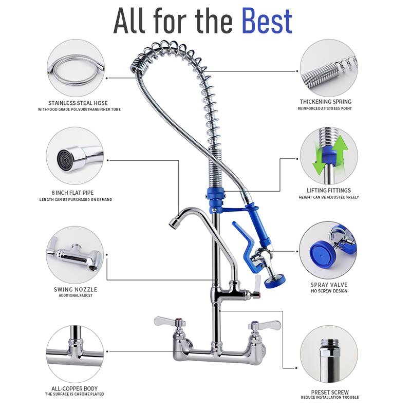Commercial Restaurant Direct M - Commercial Pre Rinse Kitchen Faucet Wall review and price