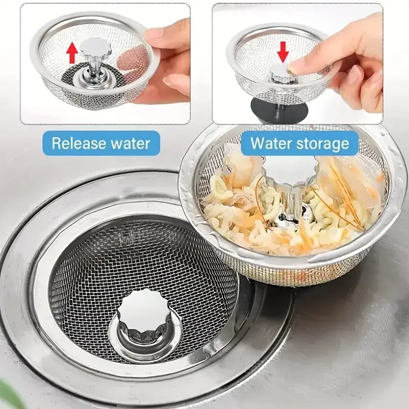 2/4PCS Stainless Steel Kitchen - Kitchen Sink Drain Strainer Basket review and price