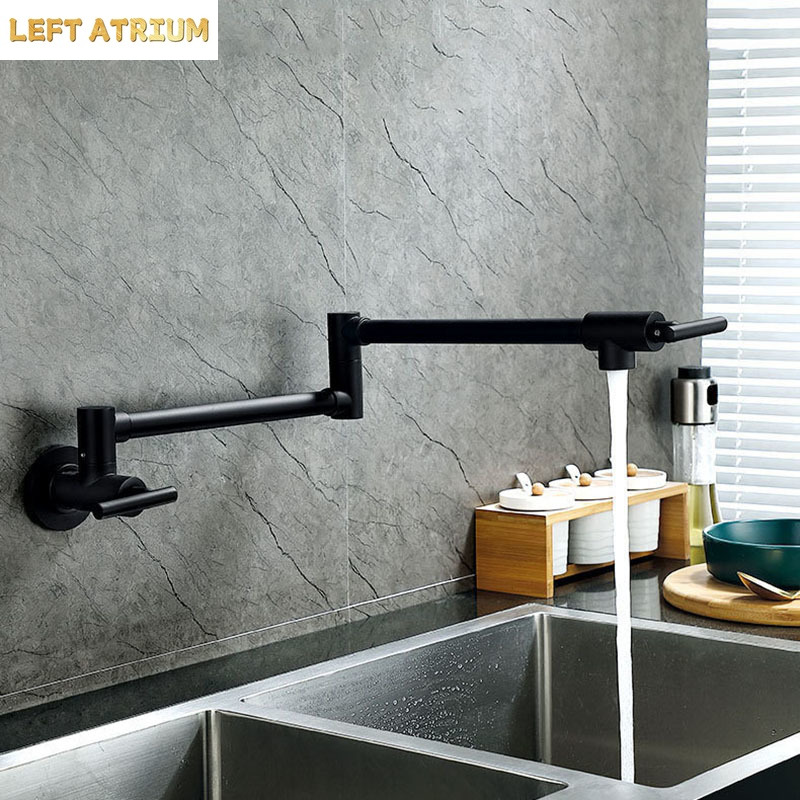 Black Wall Mounted Pot Filler  - Pot Filler Faucet Wall Mount Folding review and price