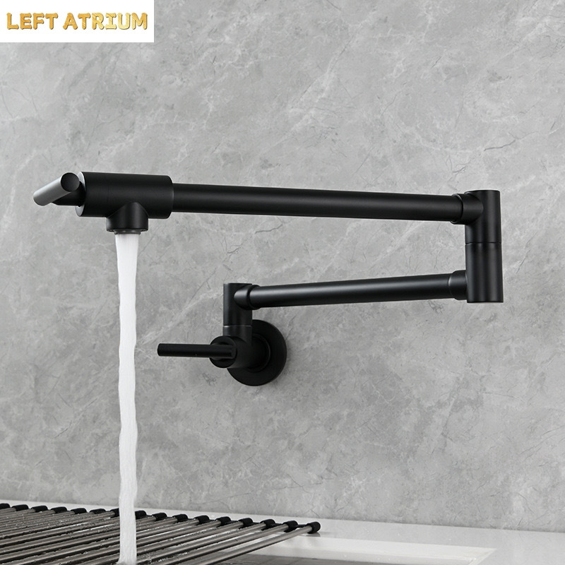 Black Wall Mounted Pot Filler  - Pot Filler Faucet Wall Mount Folding review and price
