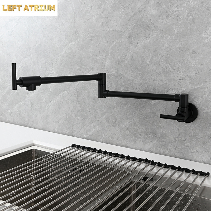 Black Wall Mounted Pot Filler  - Pot Filler Faucet Wall Mount Folding review and price