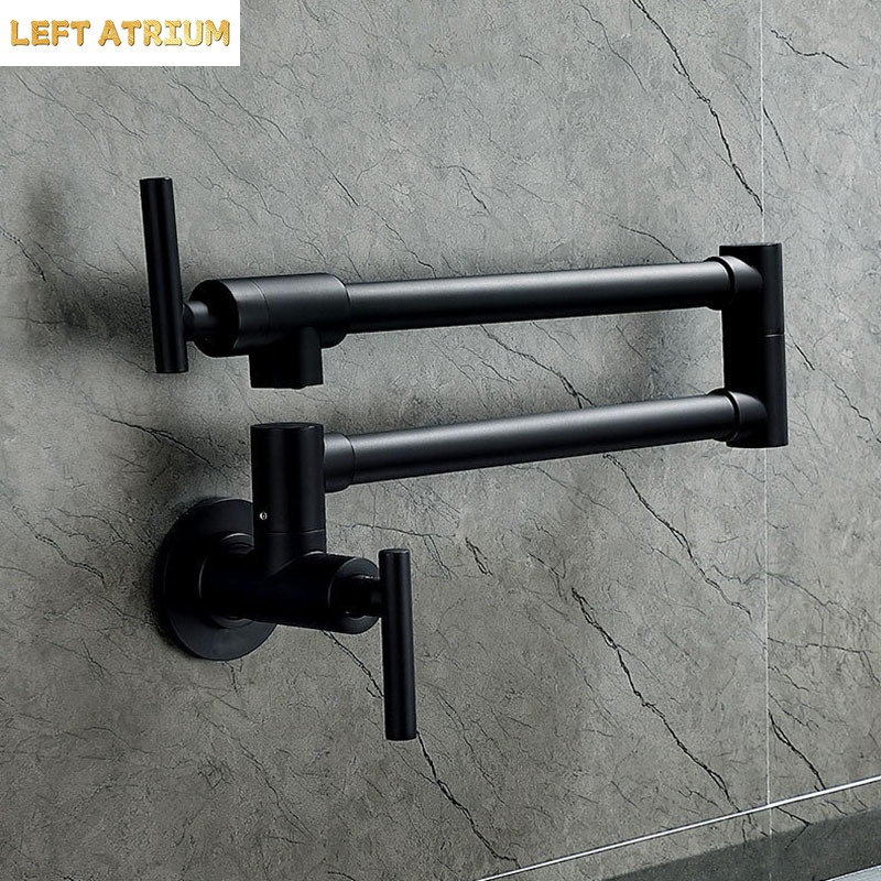 Black Wall Mounted Pot Filler  - Pot Filler Faucet Wall Mount Folding review and price