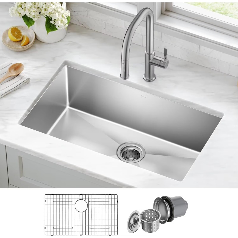 30 Inch Undermount Single Bowl - Stainless Steel Undermount Kitchen Sink 30 review and price