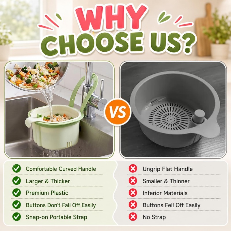2Pcs 2026 New Cactus Kitchen S - Kitchen Sink Drain Strainer Basket review and price