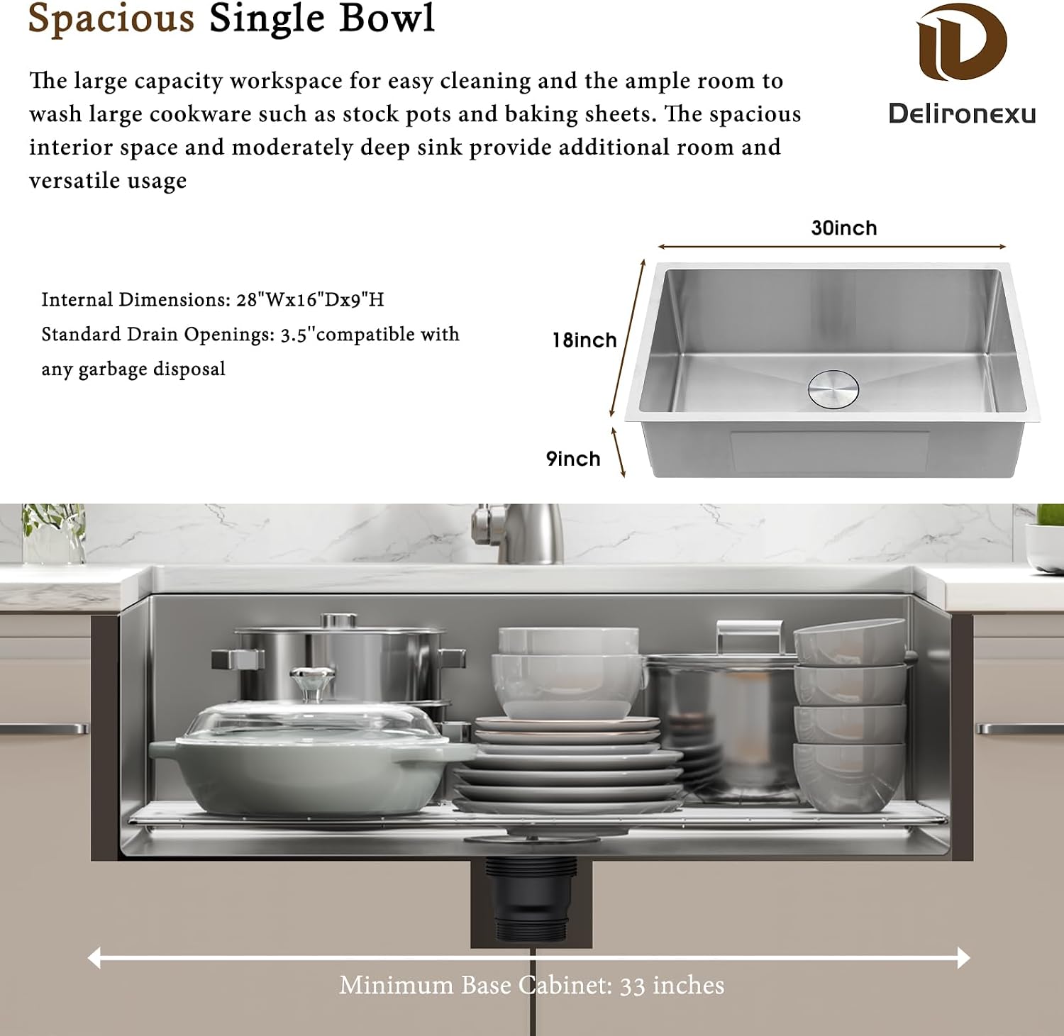 30 Inch Undermount Kitchen Sin - Stainless Steel Undermount Kitchen Sink 30 review and price