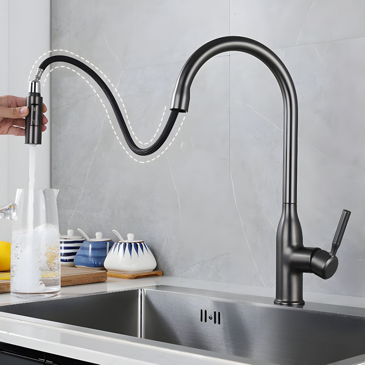 Brushed Nickel Pull Out Down K - Pull Down Spray Kitchen Faucet Brushed Nickel review and price