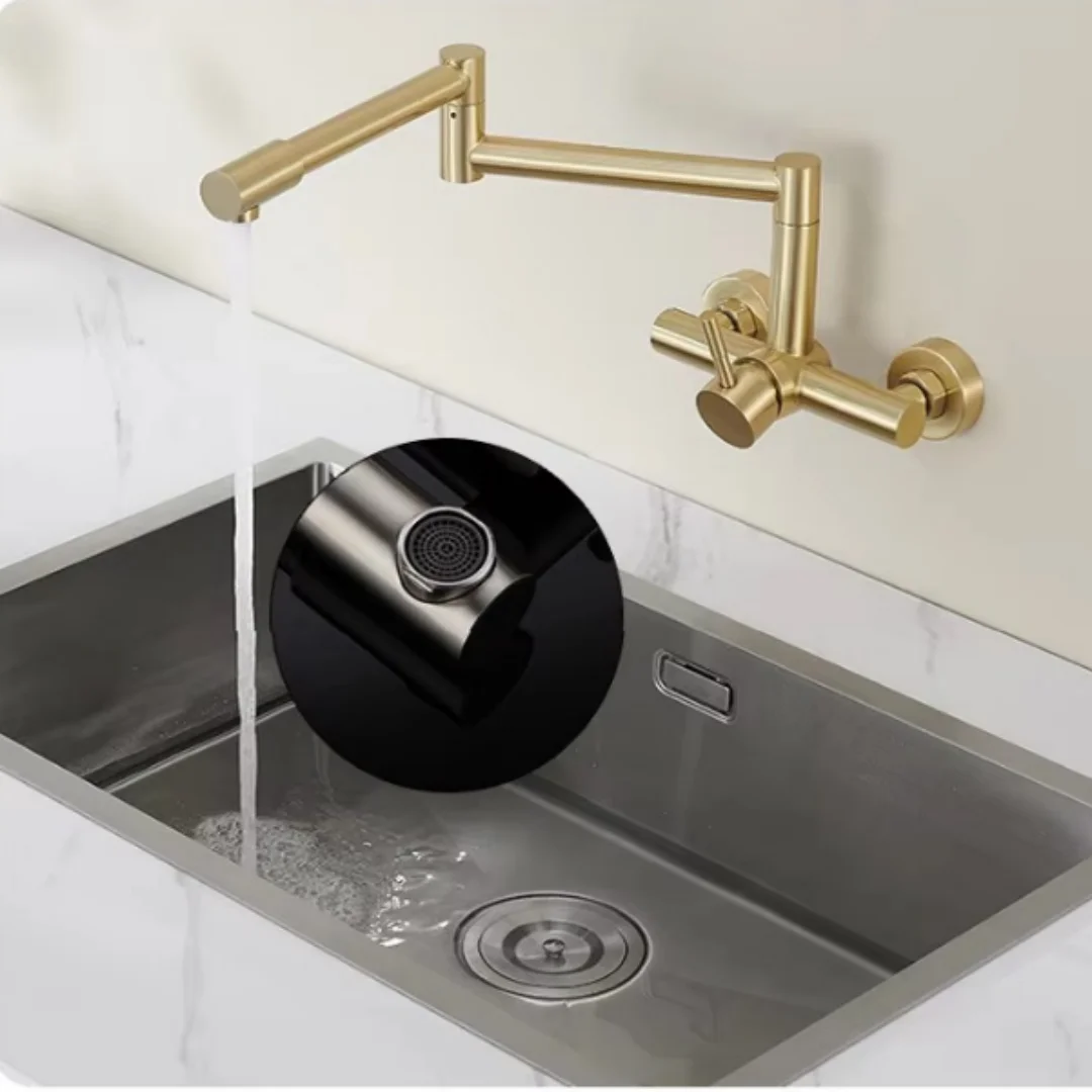 Black Pot Filler Tap Wall Moun - Pot Filler Faucet Wall Mount Folding review and price