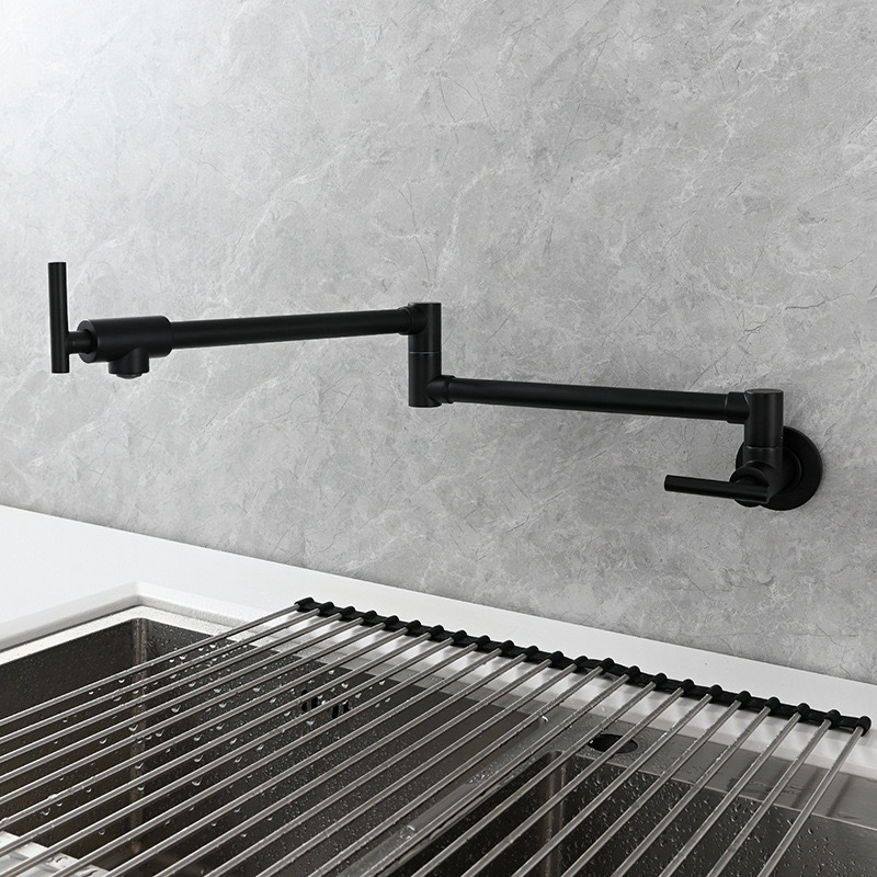 Black Wall Mounted Pot Filler  - Pot Filler Faucet Wall Mount Folding review and price