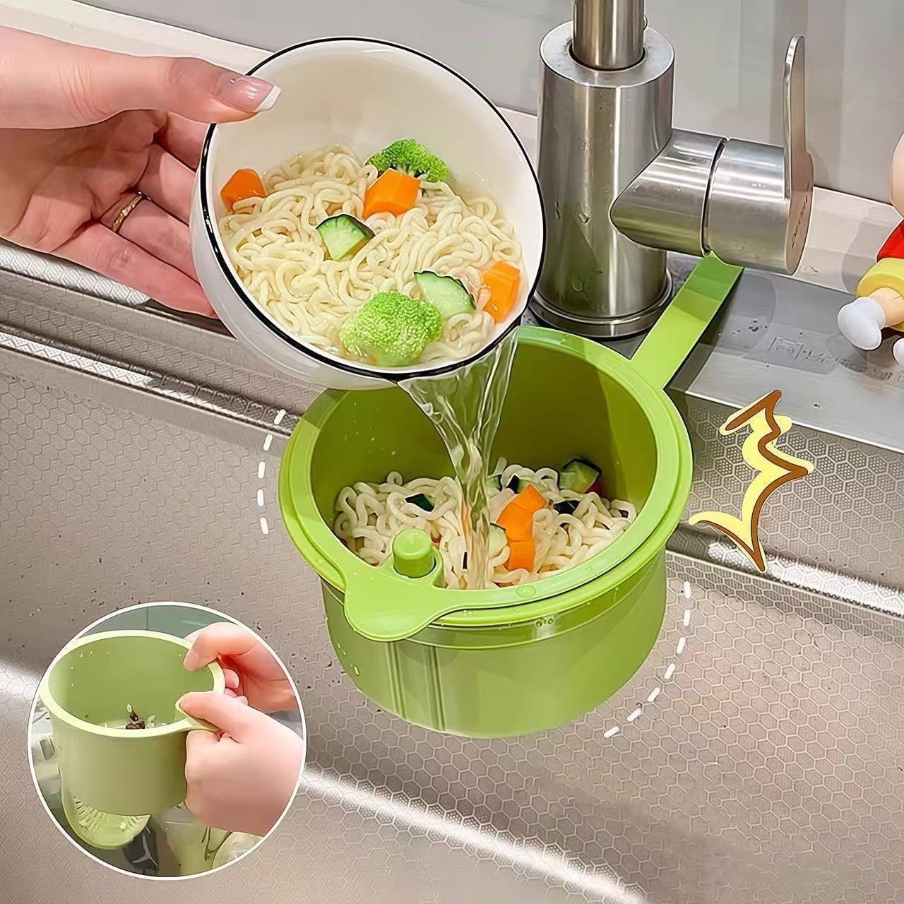 1PC Press-Type Drain Basket: F - Kitchen Sink Drain Strainer Basket review and price