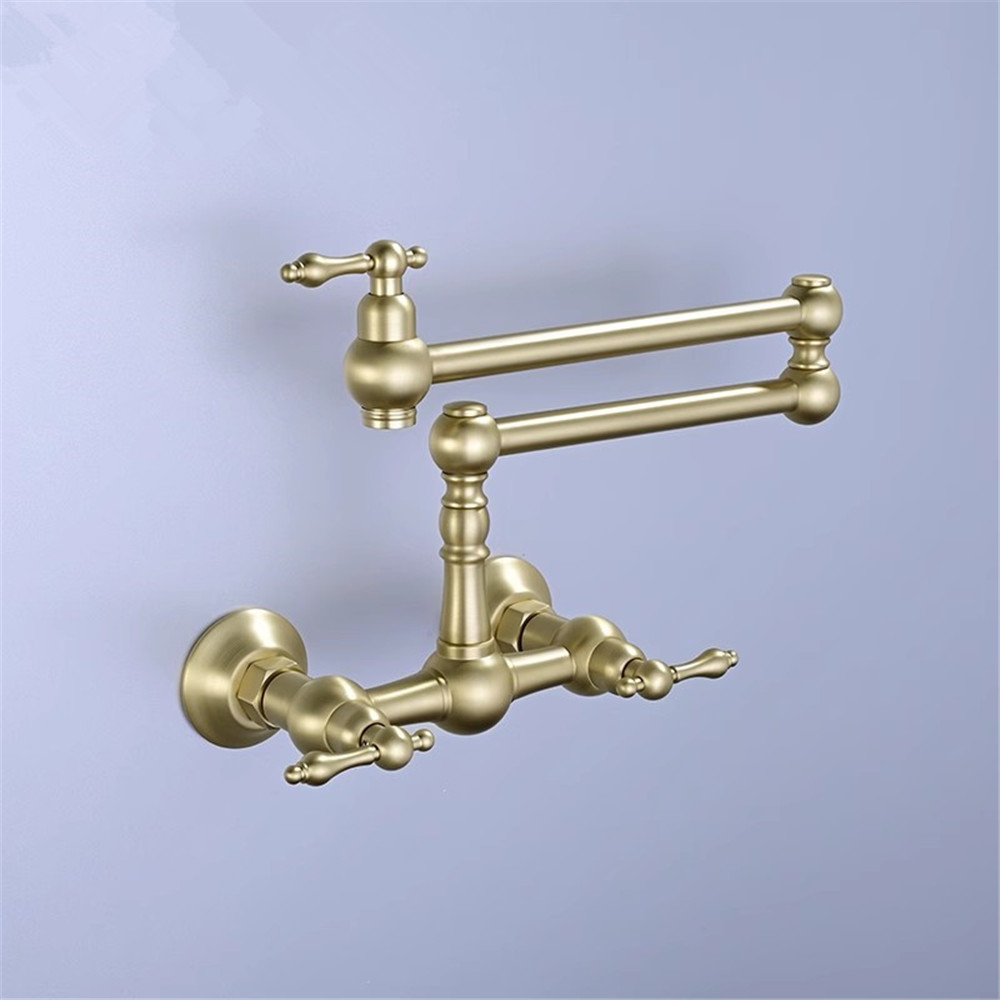 Brushed Gold Pot Filler Tap Bl - Pot Filler Faucet Wall Mount Folding review and price