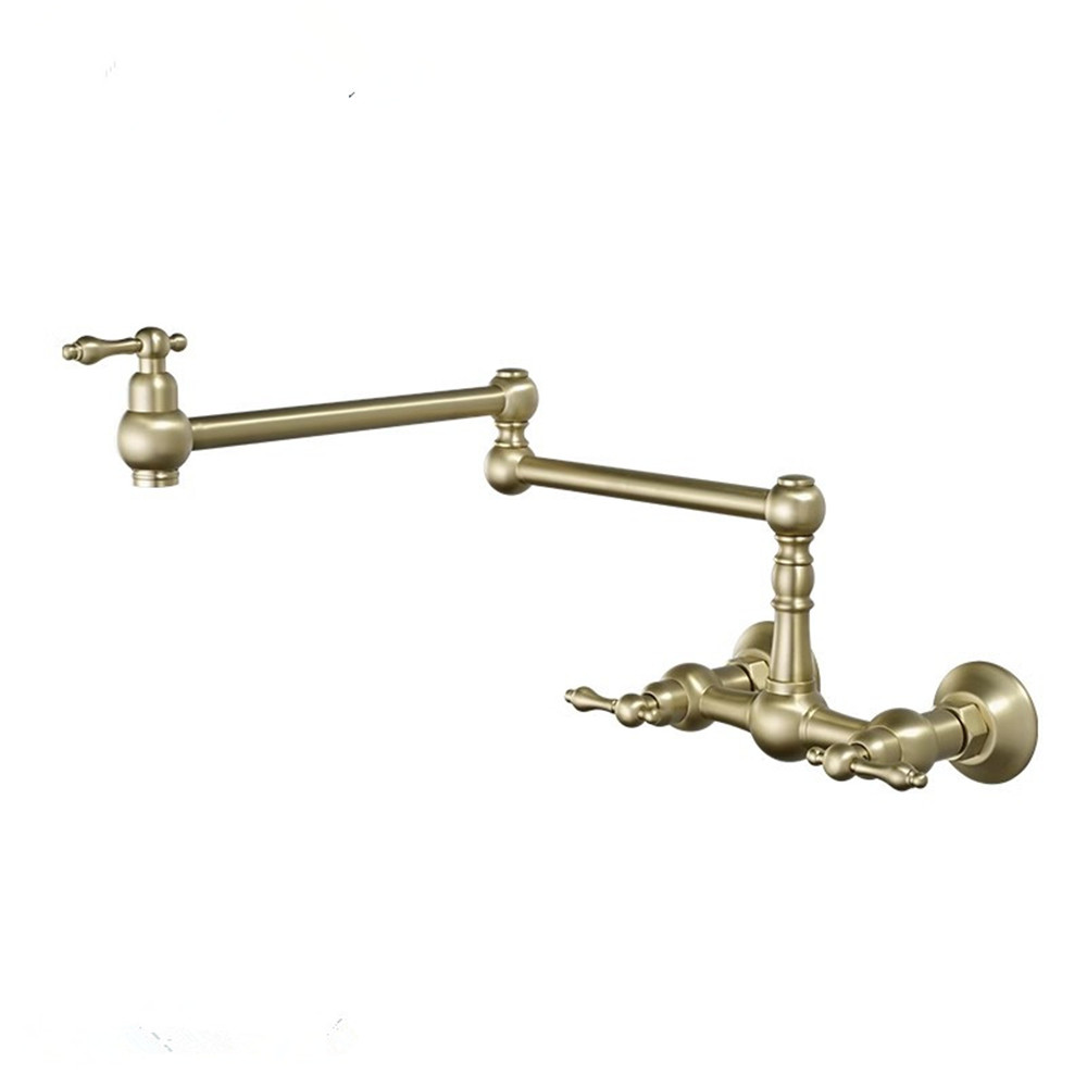 Brushed Gold Pot Filler Tap Bl - Pot Filler Faucet Wall Mount Folding review and price